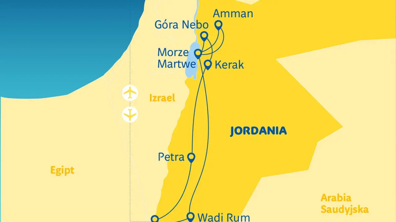 Mapa podróży po Jordanii: Amman, Morze Martwe, Petra, Wadi Rum, Akaba. Idealne wczasy w Jordanii!