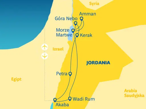 Mapa podróży po Jordanii: Amman, Morze Martwe, Petra, Wadi Rum, Akaba. Idealne wczasy w Jordanii!