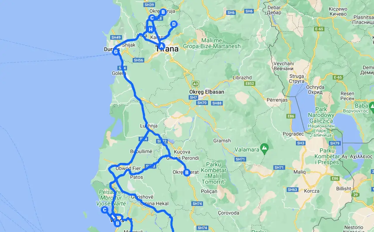 Trasa po Albanii: Durrës, Tirana, Elbasan, Berat, Pogradec. Odkryj najpiękniejsze miejsca Albanii!